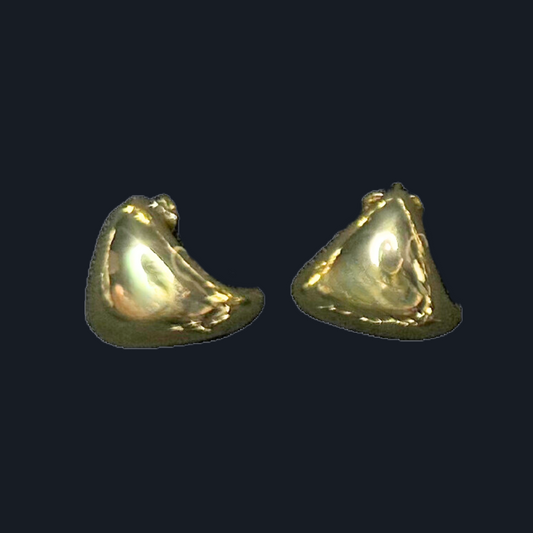 chunky triangle earrings