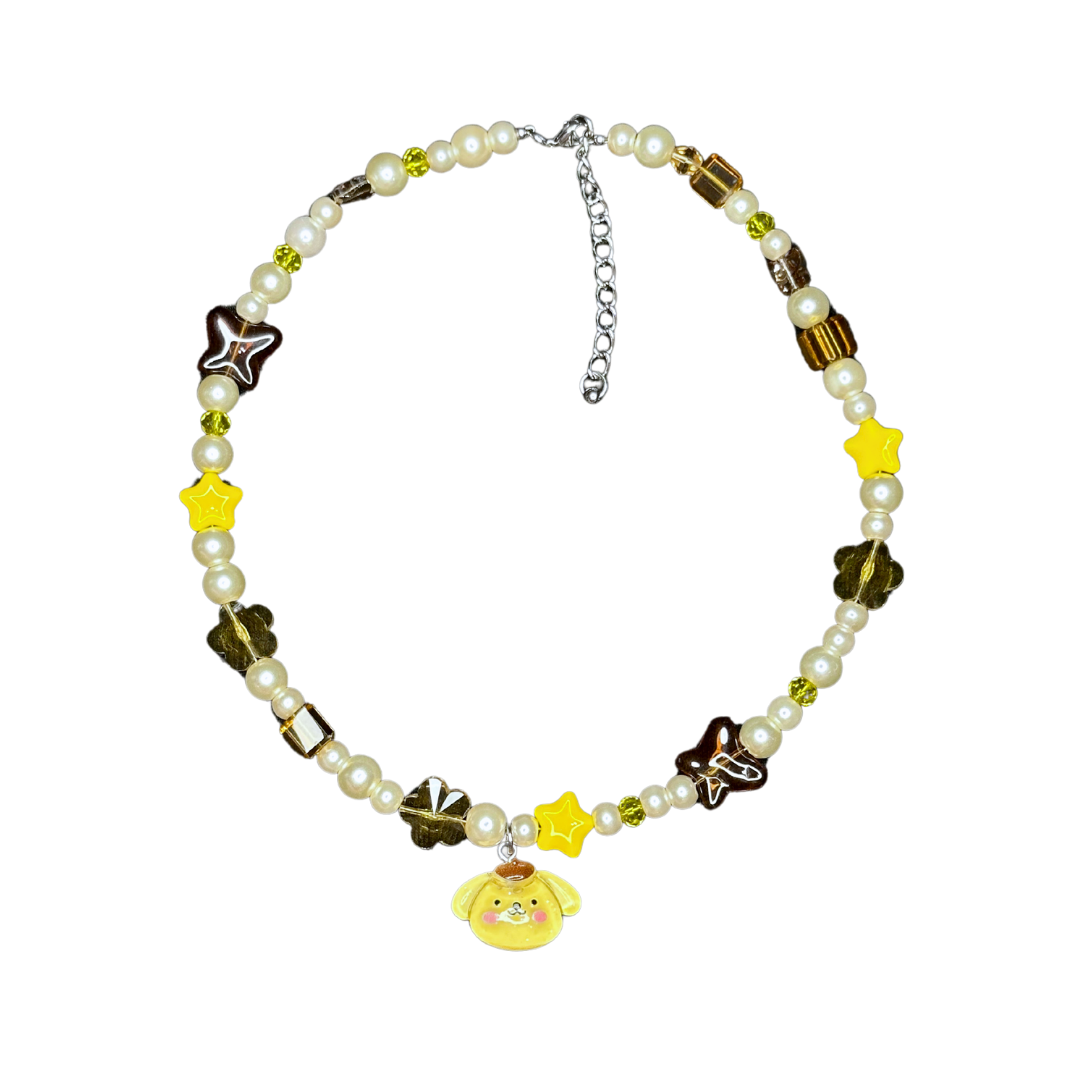 1 of 1: yellow pearl necklace