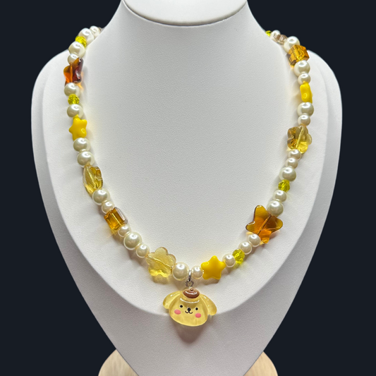 1 of 1: yellow pearl necklace